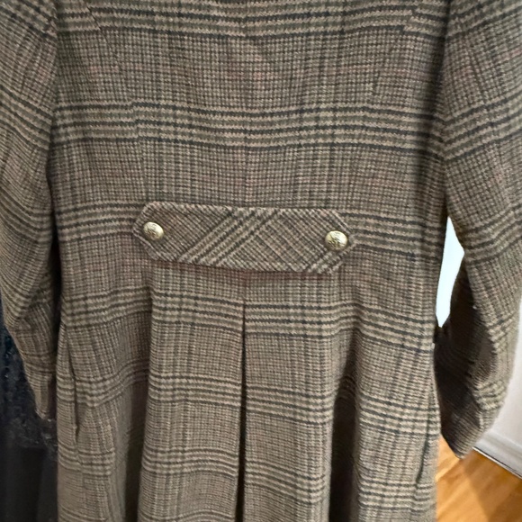 Lauren Ralph Lauren Plaid Double Breasted Coat In Brown - Picture 4 of 8